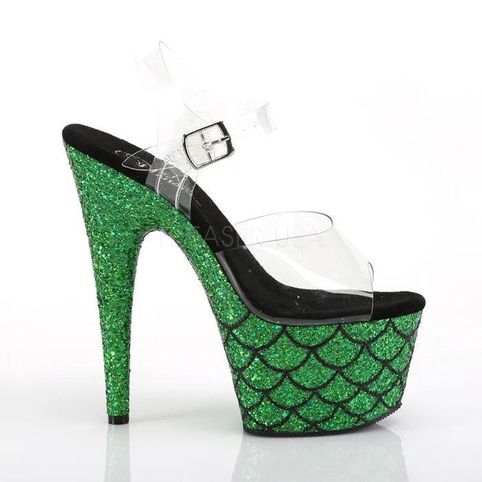 ADORE-708 Glitter Mermaid Heel | Pleaser Vibrators