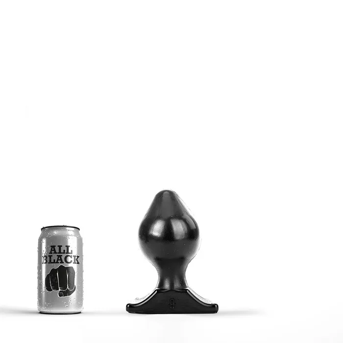 All Black Anal All Black Buttplug 17 x 9 cm Zwart