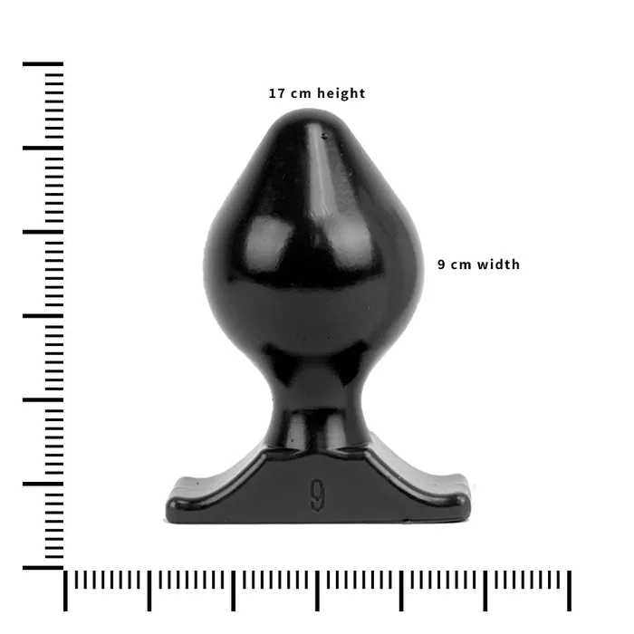 All Black Anal | All Black - Buttplug - 17 x 9 cm - Zwart