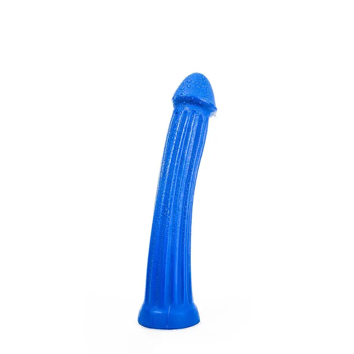 All Black Dildos | All Blue - XXL Dildo Met ribbels 31 x 5.5 cm - Blauw