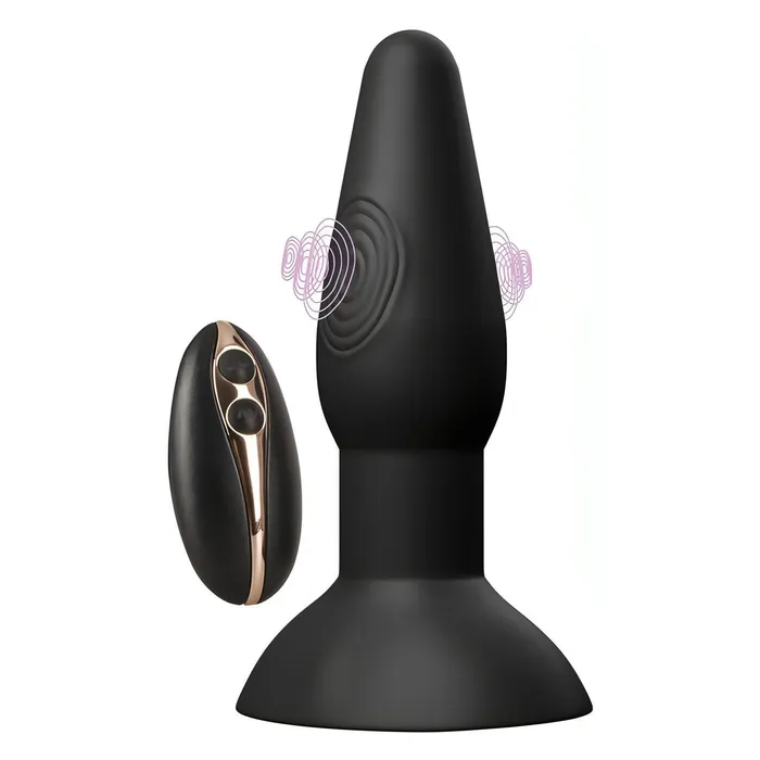 Anal Black Velvets Thumping Rectum Butt Plug Anale con funzione di pulsazione e vibrazione Wireless