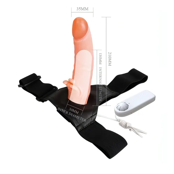 Baile Female Sex Toys | Strap-on Hollow vibrante con sitmolatore clitorideo