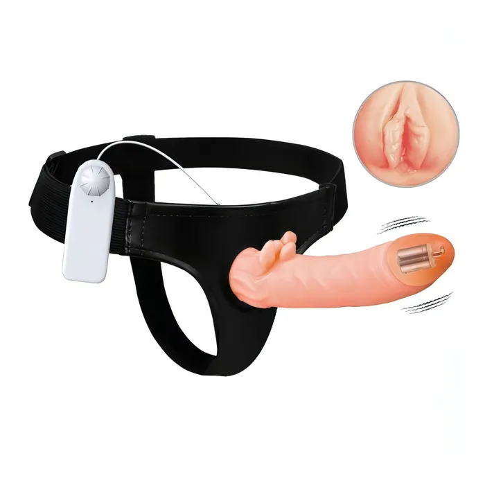 Baile Female Sex Toys | Strap-on Hollow vibrante con sitmolatore clitorideo