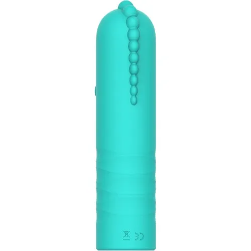 Delfi Toys Limitless BV1 Bullet Vibrator met Ribbels voor Extra Stimulatie Turquoise Female Sex Toys