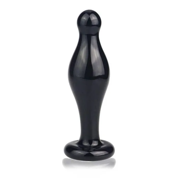 Dildo Anale in Vetro Nero Glass Romance Female Sex Toys