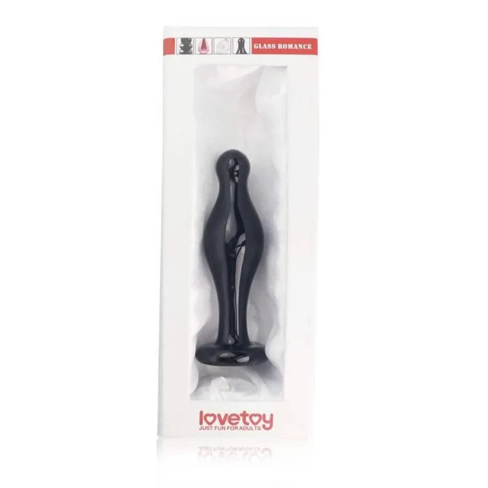 Dildo Anale in Vetro - Nero | Glass Romance Female Sex Toys