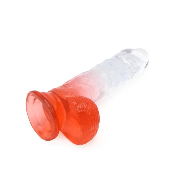 Kiotos COX Dildos | Kiotos Cox Color - Gekleurde Dildo 08 - 18,5 x 4 cm - Transparant/Rood