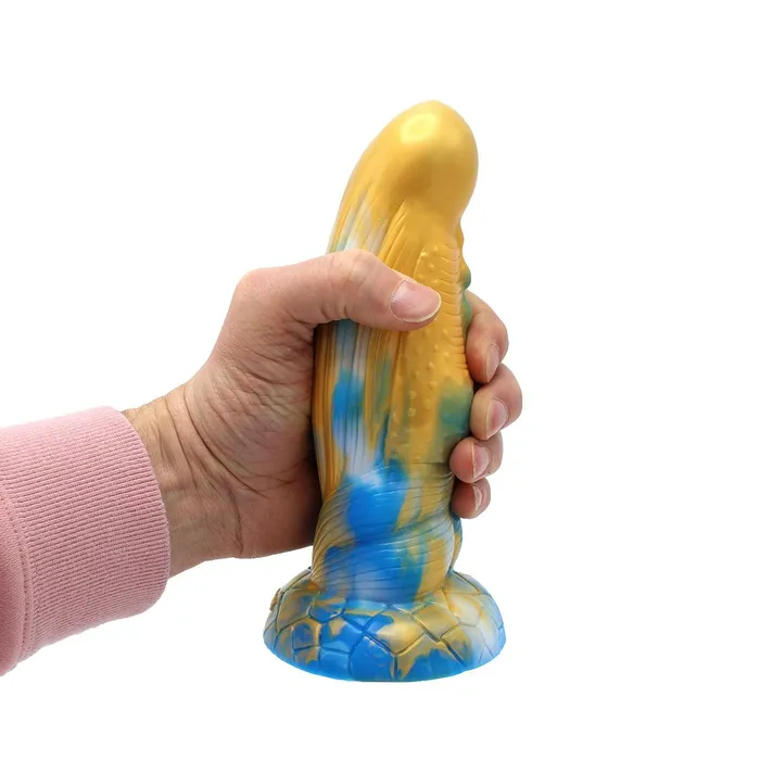 Kiotos Monstar Kiotos Monstar - Dildo Beast nr. 16 - 21 x 7 cm - Goud/Blauw/Wit | Dildos