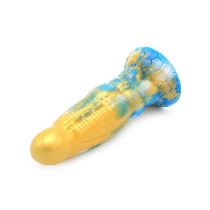 Kiotos Monstar Kiotos Monstar - Dildo Beast nr. 16 - 21 x 7 cm - Goud/Blauw/Wit | Dildos