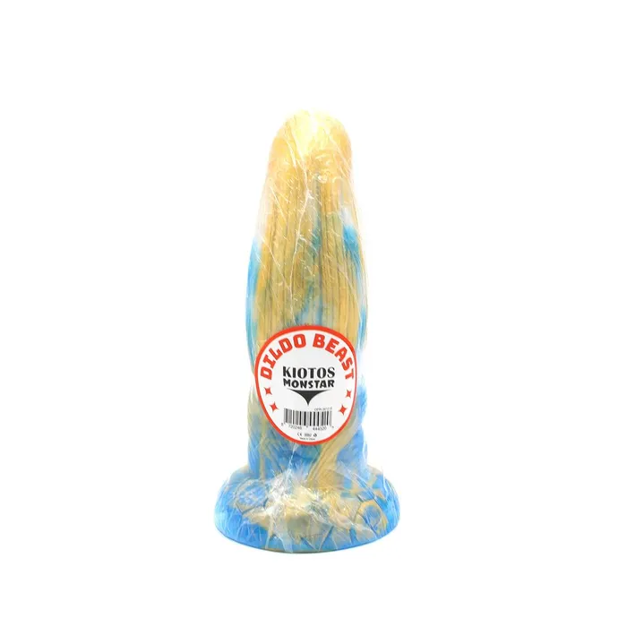 Kiotos Monstar Kiotos Monstar - Dildo Beast nr. 16 - 21 x 7 cm - Goud/Blauw/Wit | Dildos