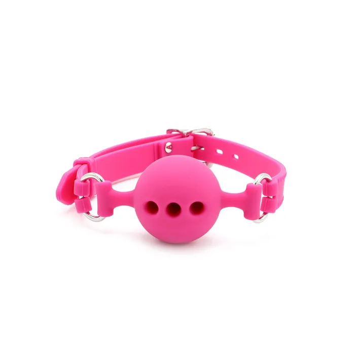 Kiotos - Siliconen Ball Gag Met (adem)gaten - Roze | Kiotos Male Sex Toys