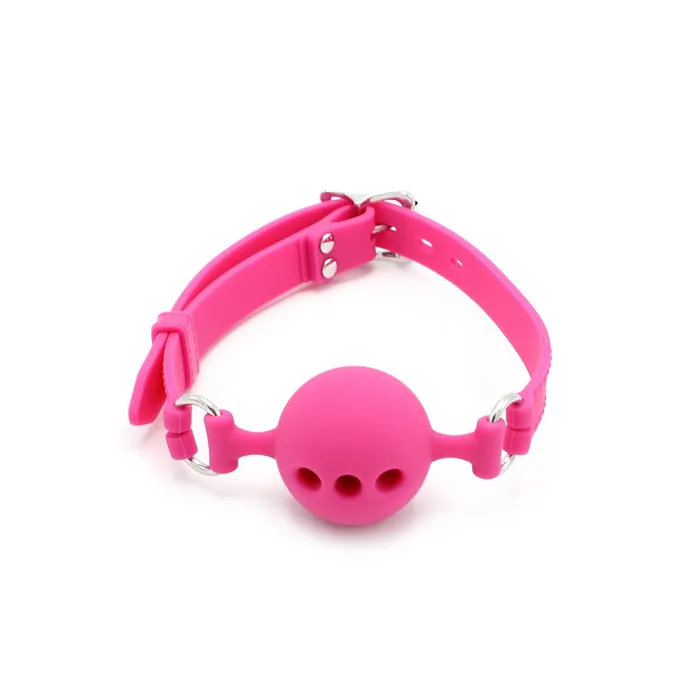 Kiotos - Siliconen Ball Gag Met (adem)gaten - Roze | Kiotos Male Sex Toys