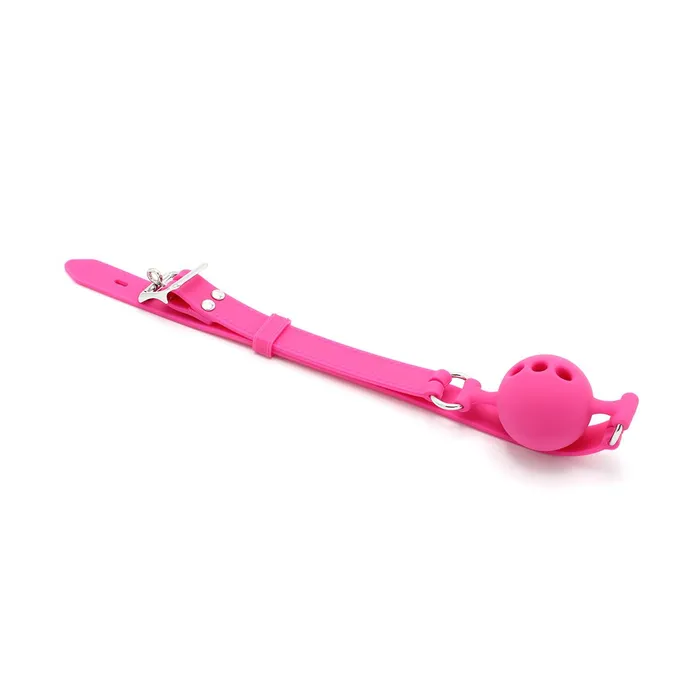 Kiotos - Siliconen Ball Gag Met (adem)gaten - Roze | Kiotos Male Sex Toys