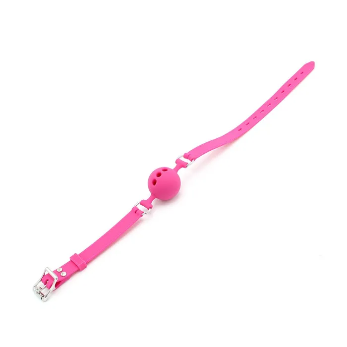 Kiotos - Siliconen Ball Gag Met (adem)gaten - Roze | Kiotos Male Sex Toys