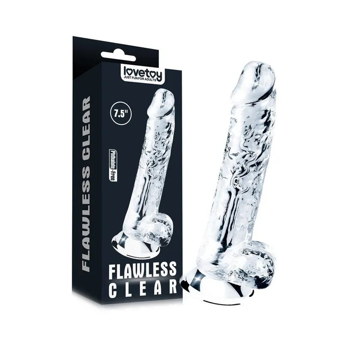 Lovetoy Dildos Lovetoy Flawless Dildo 19 x 35 cm Transparant