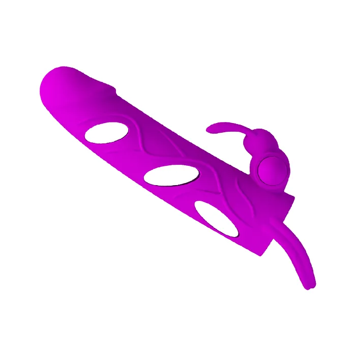 Pretty Love Vibrators Guaina deisgn con stimolatore clitorideo Viola