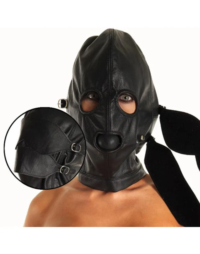 Rimba Bondage Play Couples | Rimba Bondage Play - Leren Masker Met afneembare gag En oogdelen