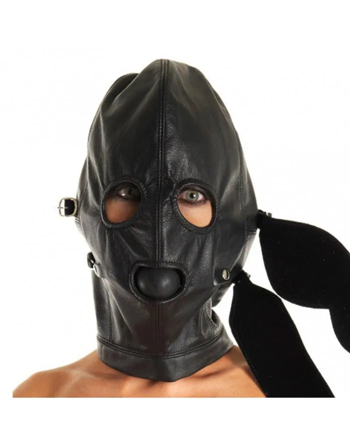 Rimba Bondage Play Couples | Rimba Bondage Play - Leren Masker Met afneembare gag En oogdelen