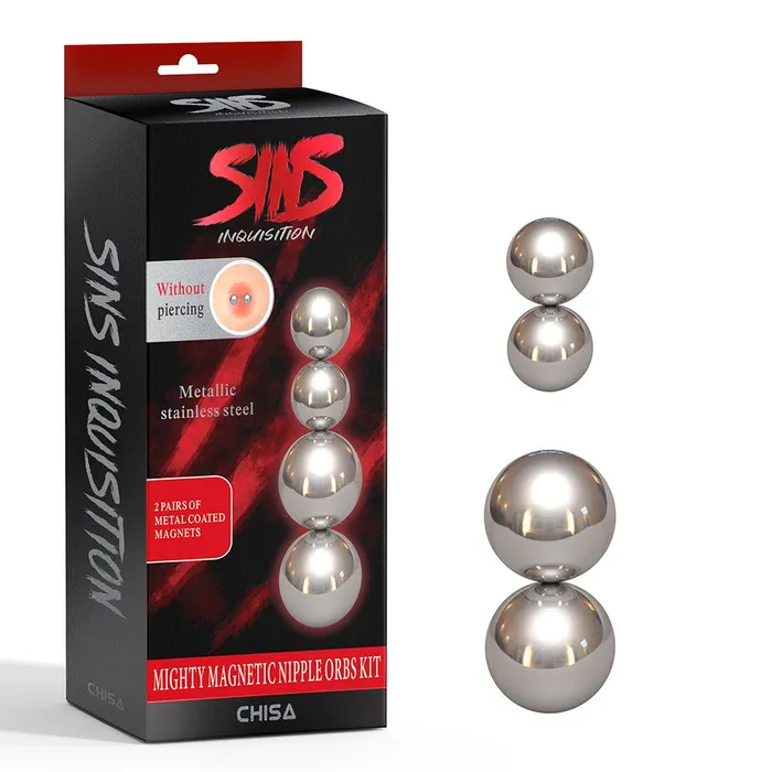 Sins Inquisition - Mighty Magnetische Balletjes Tepelklemmen - 4 Stuks | Chisa Vibrators