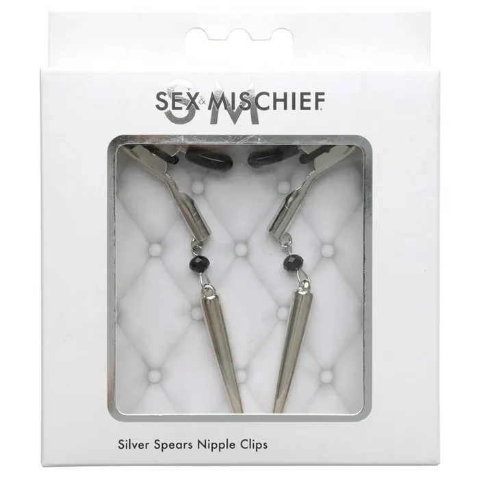 Sportsheets Couples Sex Mischief Silver Spears Nipple Clips