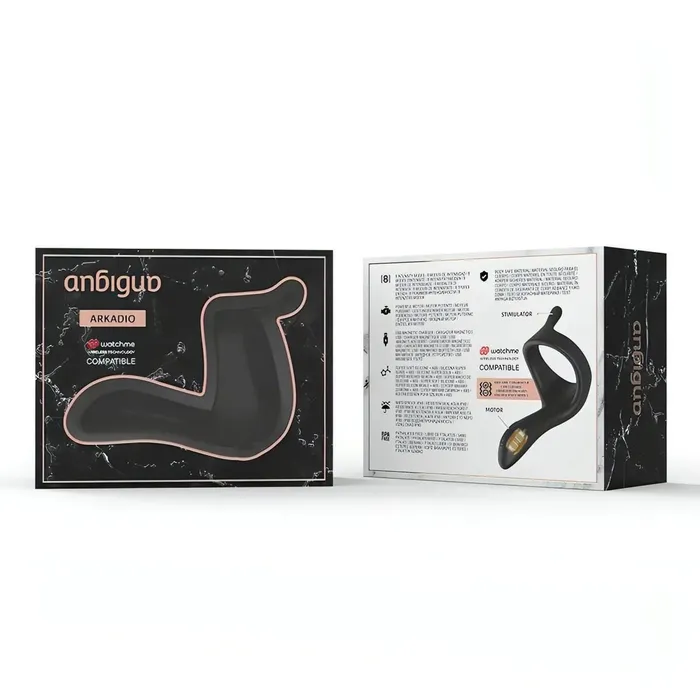 Vibrators | Anbiguo Anello Vibratore di Coppia con Multistimolazione - Nero, Ricaricable