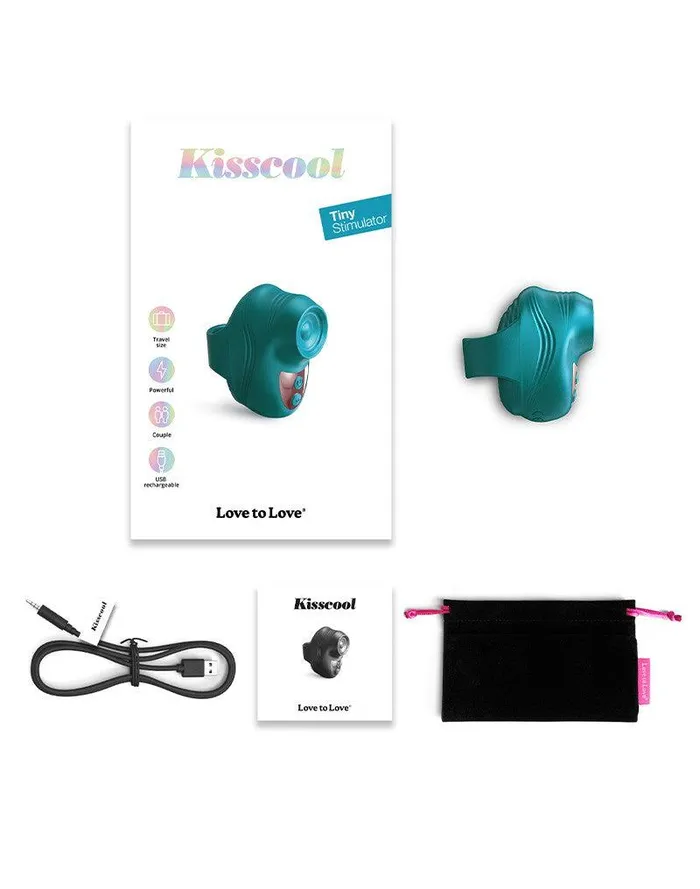 Vibrators | Love to Love Love to Love - Kisscoll - Vinger Vibrator met Tapping Functie - Parelmoer Groen