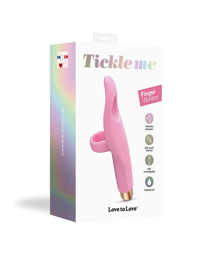 Vibrators | Love to Love Love to Love - Vibrating Tickle Me - Vinger Vibrator - Roze