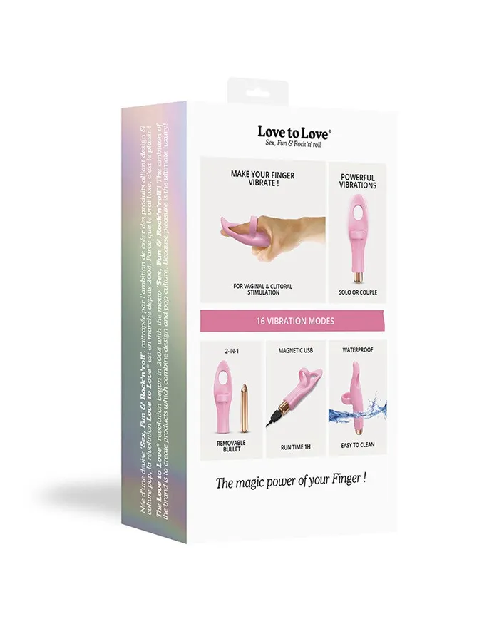 Vibrators | Love to Love Love to Love - Vibrating Tickle Me - Vinger Vibrator - Roze