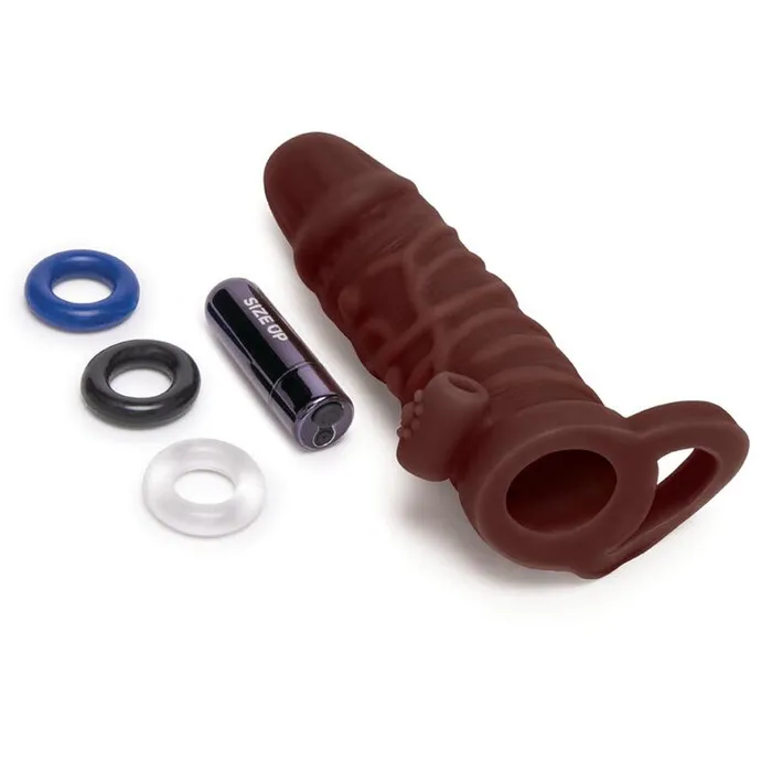 XGEN Male Sex Toys | One Inch Vibrating Realistic Penis Extender With Ball Loop