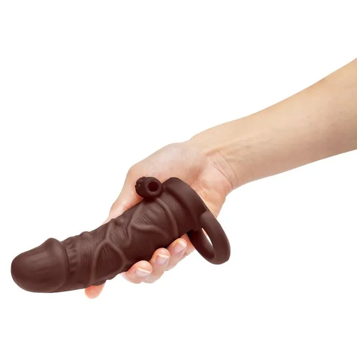 XGEN Male Sex Toys | One Inch Vibrating Realistic Penis Extender With Ball Loop