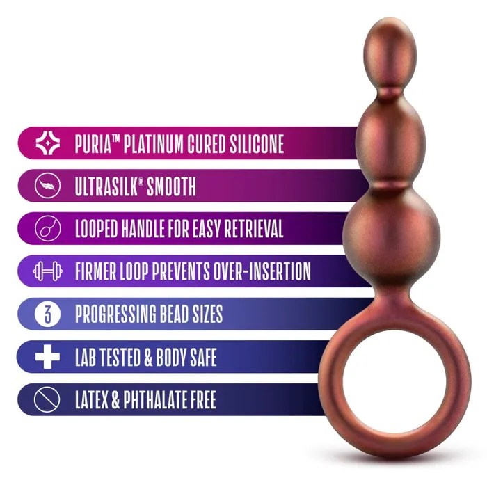 Anal Adventures Matrix - Beaded Loop Plug - Copper | Blush Novelties Anal