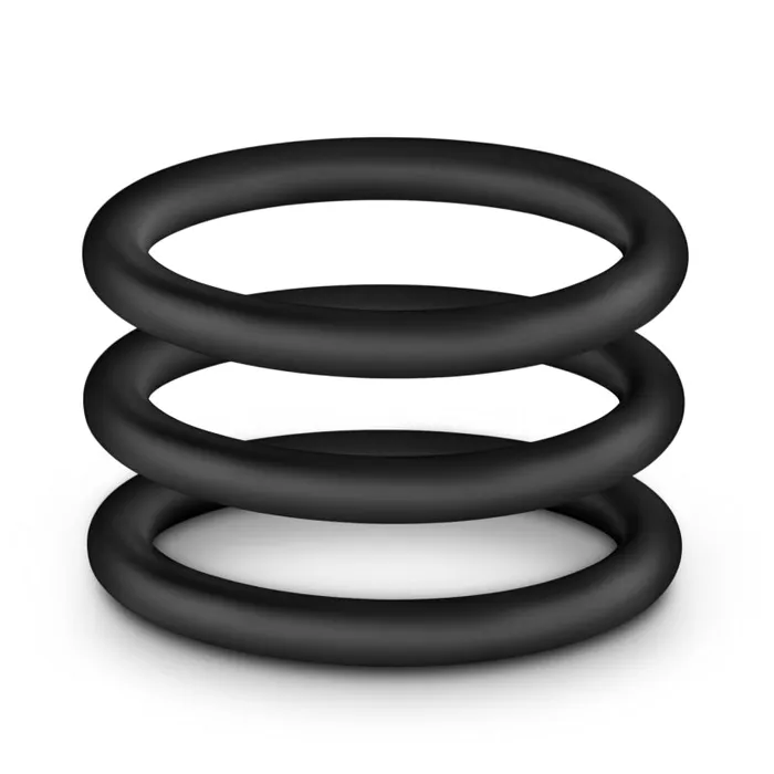 Anal | Blush Novelties Performance - Vs3 Pure Premium Silicone  Cockrings - Large - Black