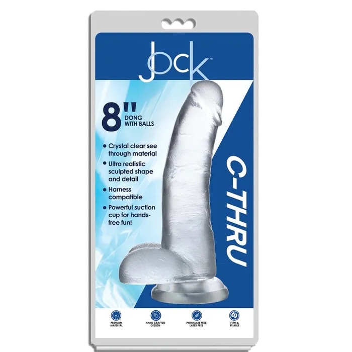 Anal | Curve Toys Jock C - Thru 8 Inch - Clear