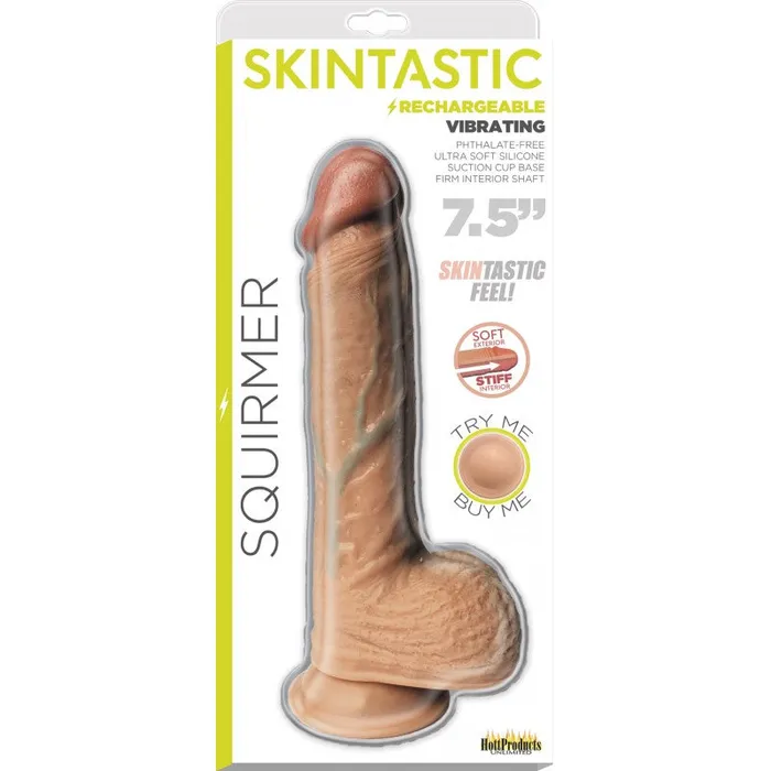 Anal | Hott Products Squirmer - Skintastic Series Rechargeable - 7.5 Inch