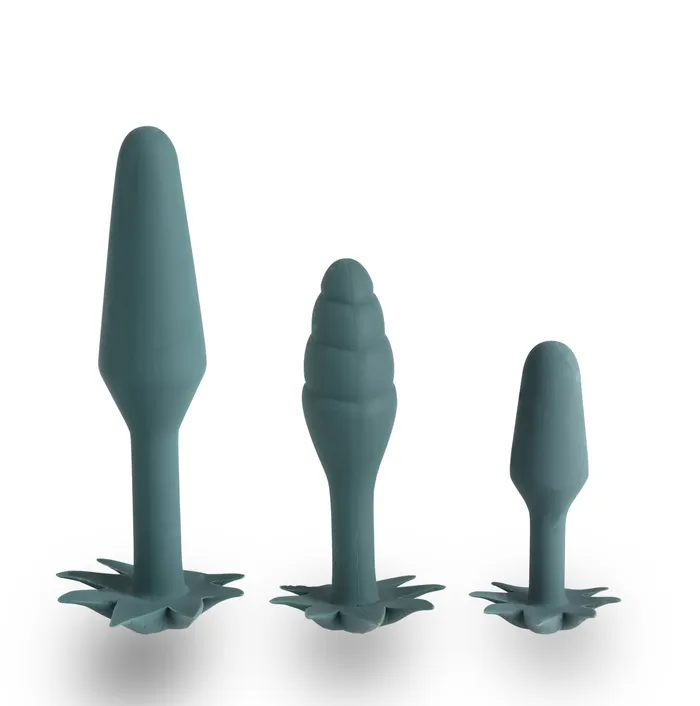 Anal | Maia Toys Doobies Pot Leaf Anal Trainer Silicone Set - Green