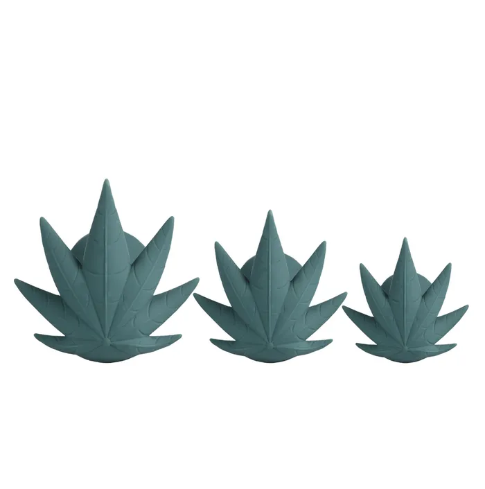 Anal | Maia Toys Doobies Pot Leaf Anal Trainer Silicone Set - Green