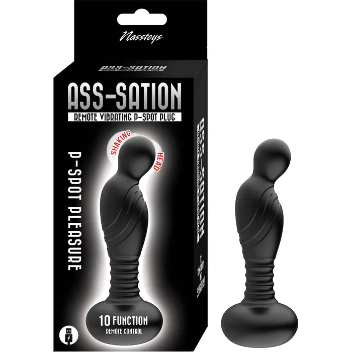 Anal Nasstoys Asssation Remote Vibrating Pspot Plug Black