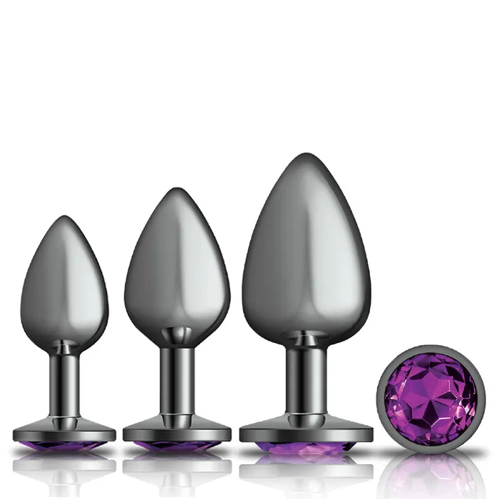 Anal | Viben Cheeky Charms Metal Plug Kit Gunmetal Round