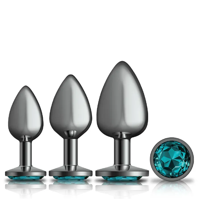 Anal | Viben Cheeky Charms Metal Plug Kit Gunmetal Round