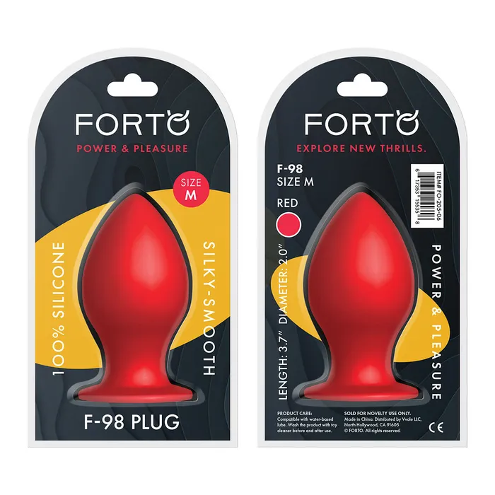 Anal | Vvole Forto F-98 Plug - Medium Red