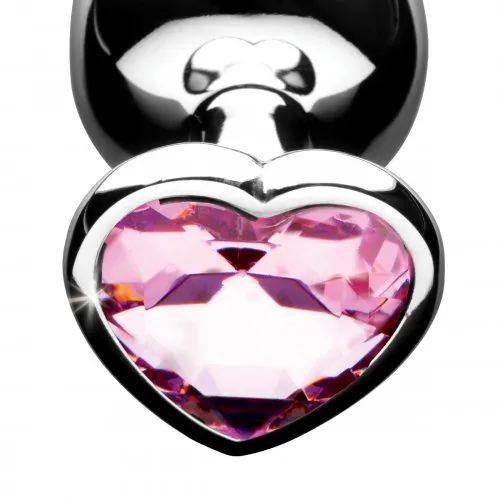 Anal | XR Brands Booty Sparks Pink Heart Gem Anal Plug Set