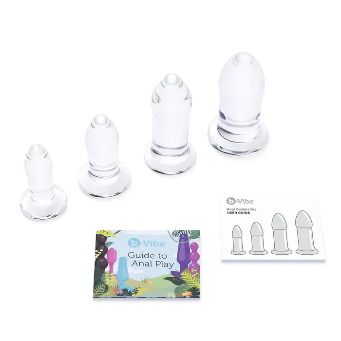 b-Vibe Glass Anal Dilator 4 Pc Set | b-Vibe Anal