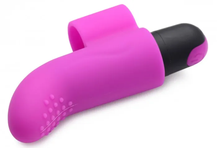 Bang! Couple's Love Ring Finger Vibrator Bullet & Blindfold Kit in Purple | XR Brands Vibrators