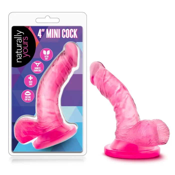 Blush Novelties Dildos | Naturally Yours - 4 Inch Mini Cock - Pink