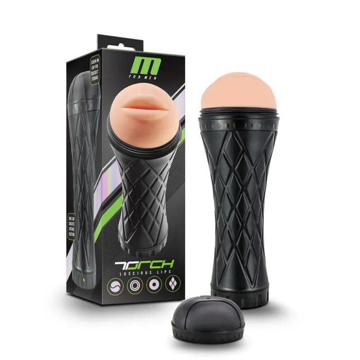 Blush Novelties Male Sex Toys | M for Men - the Torch - Luscious Lips - Vanilla