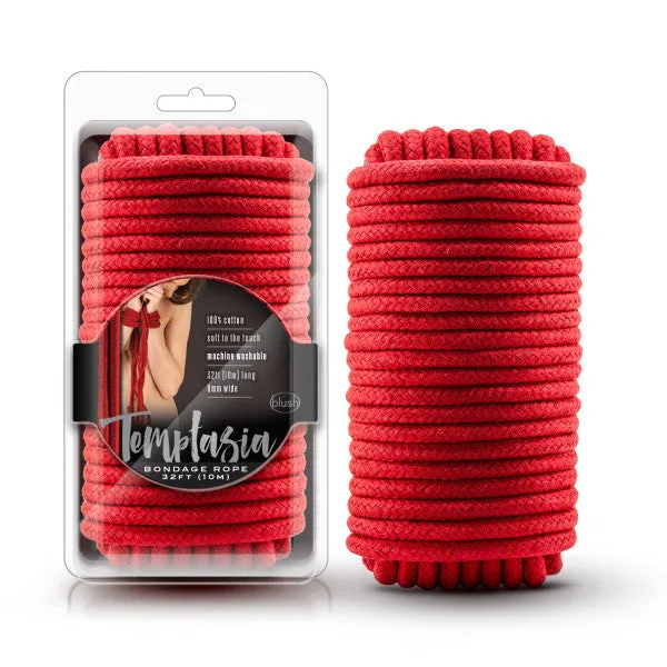 Blush Novelties Temptasia Bondage Rope Red 10 metre length Restraints