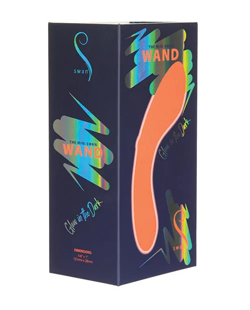 BMS Female Sex Toys | The Mini Swan Glow In The Dark Wand Vibrator