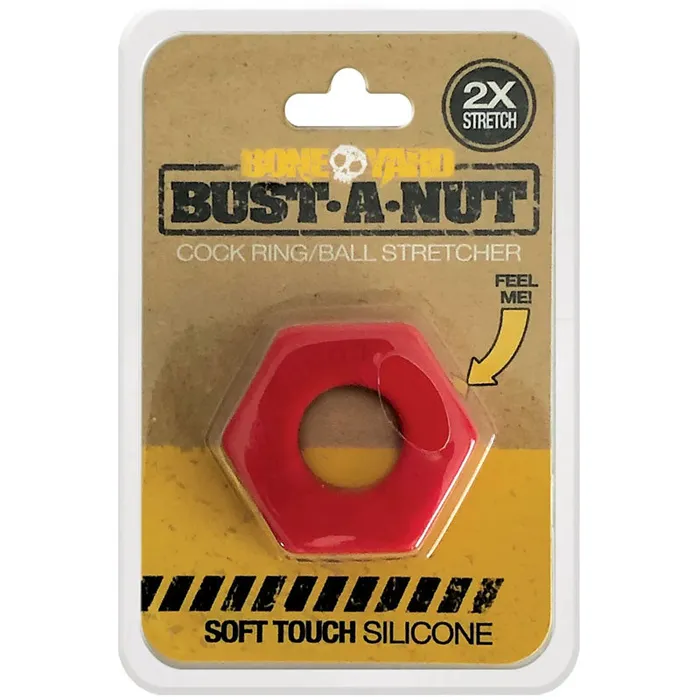 Boneyard Bust a Nut Cock Ring Redby0352 C1 Releasing Male Sex Toys