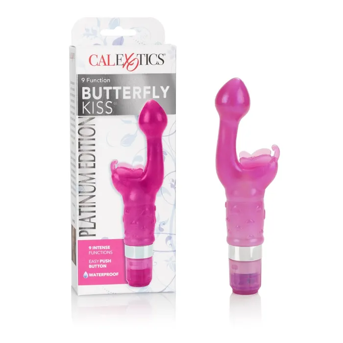 CalExotics Female Sex Toys | 9 Function Butterfly Kiss Vibrator - Platinum Edition