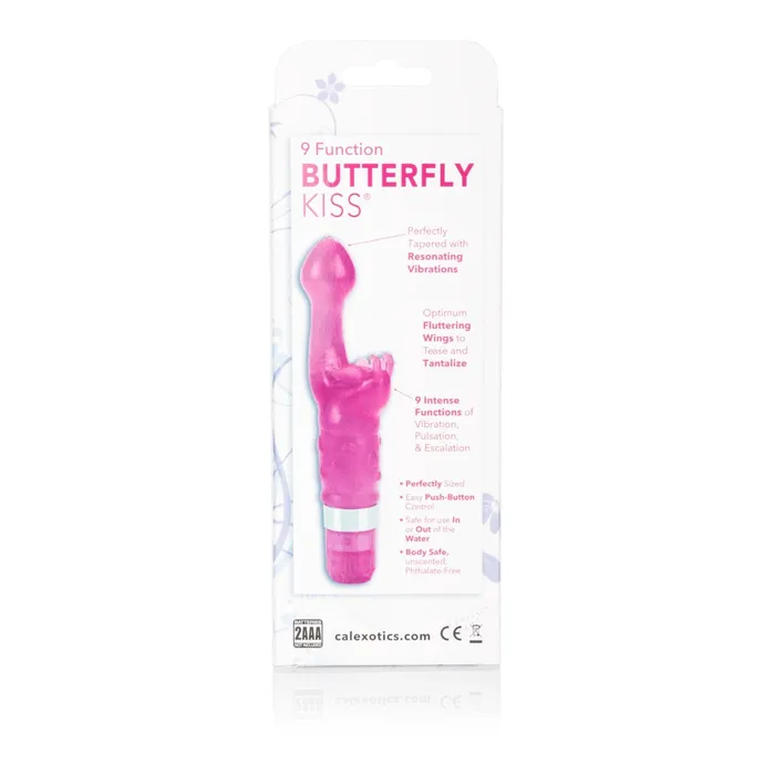 CalExotics Female Sex Toys | 9 Function Butterfly Kiss Vibrator - Platinum Edition